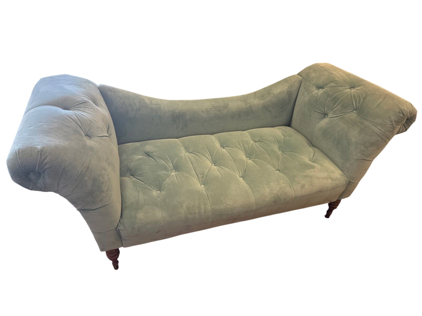 Blue Velvet Settee – 75" W
