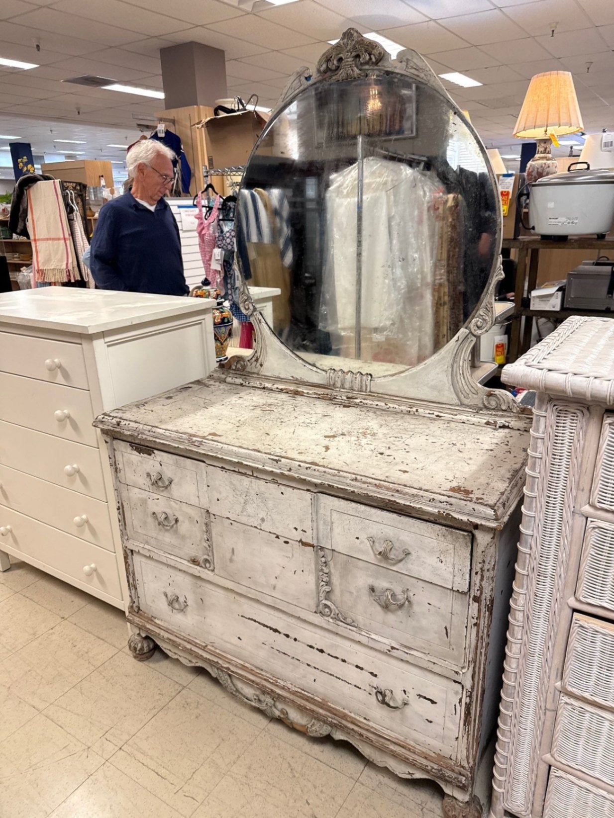  Shabby Chic Style Vanity Dresser – 46" x 20" x 73"