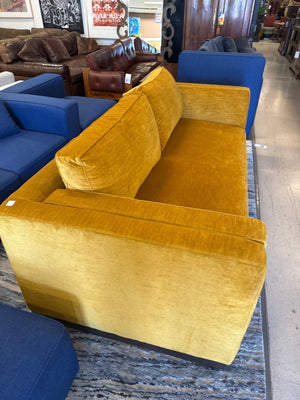 Gold Velvet Sofa – 87"