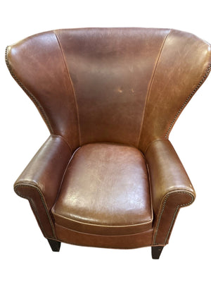 King Brown Wingback Chair