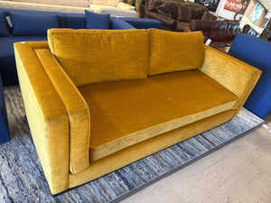 Gold Velvet Sofa – 87"