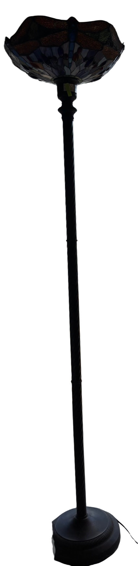 Tiffany-Style Dragonfly Torchiere Floor Lamp 69.5x16