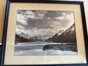 Mountain Village Black & White Photograph