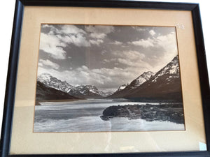 Mountain Village Black & White Photograph