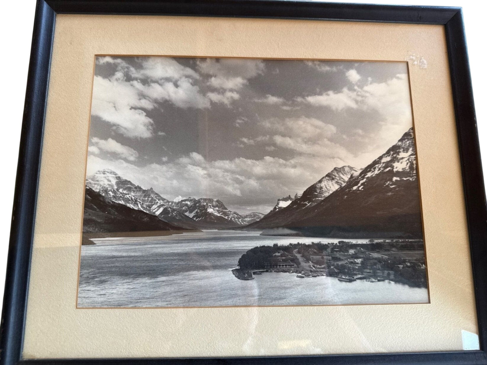 Mountain Village Black & White Photograph