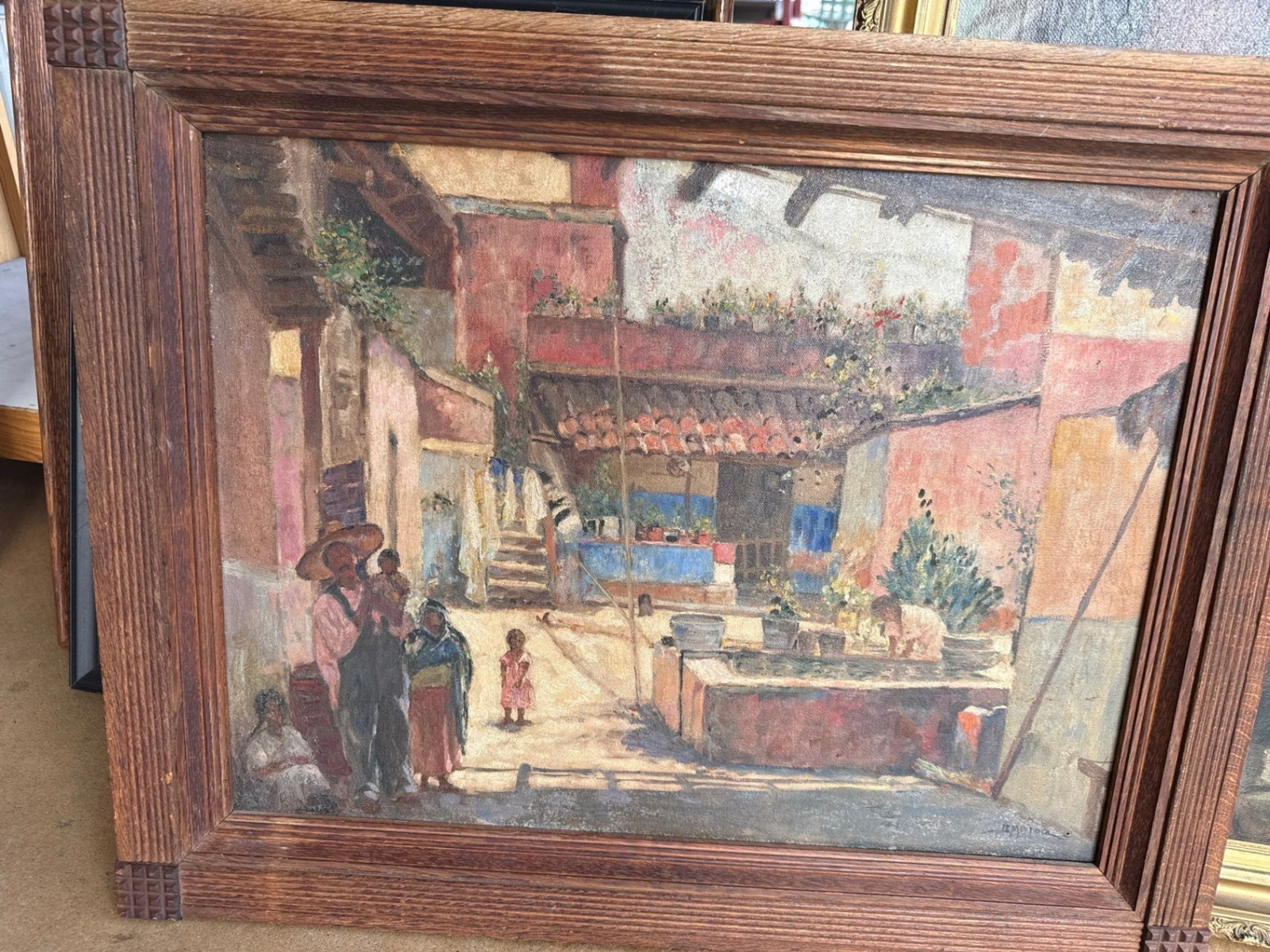 Boris B. Major 'Mexican Plaza' Print 23.5 x 17.5