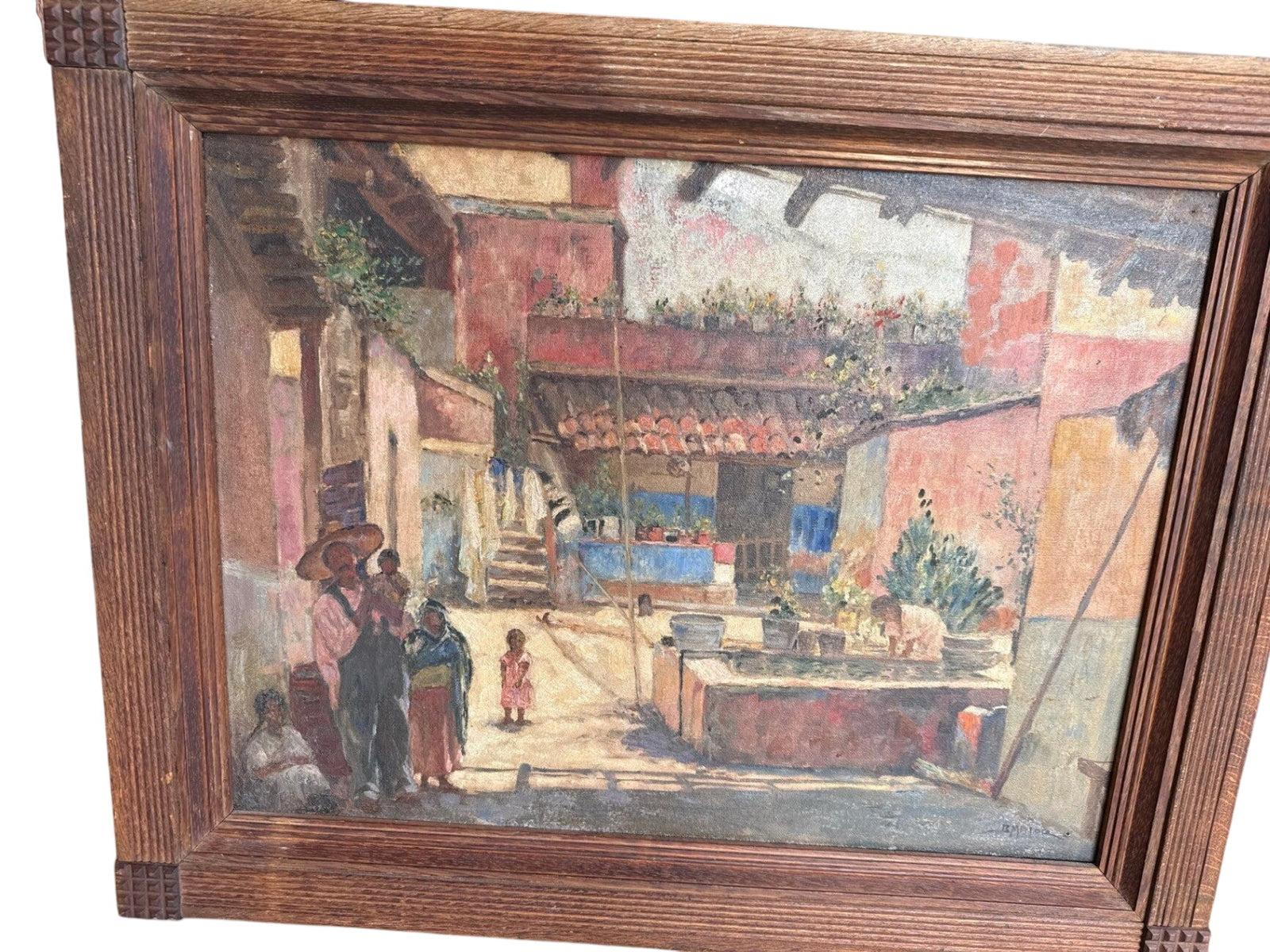 Boris B. Major 'Mexican Plaza' Print 23.5 x 17.5