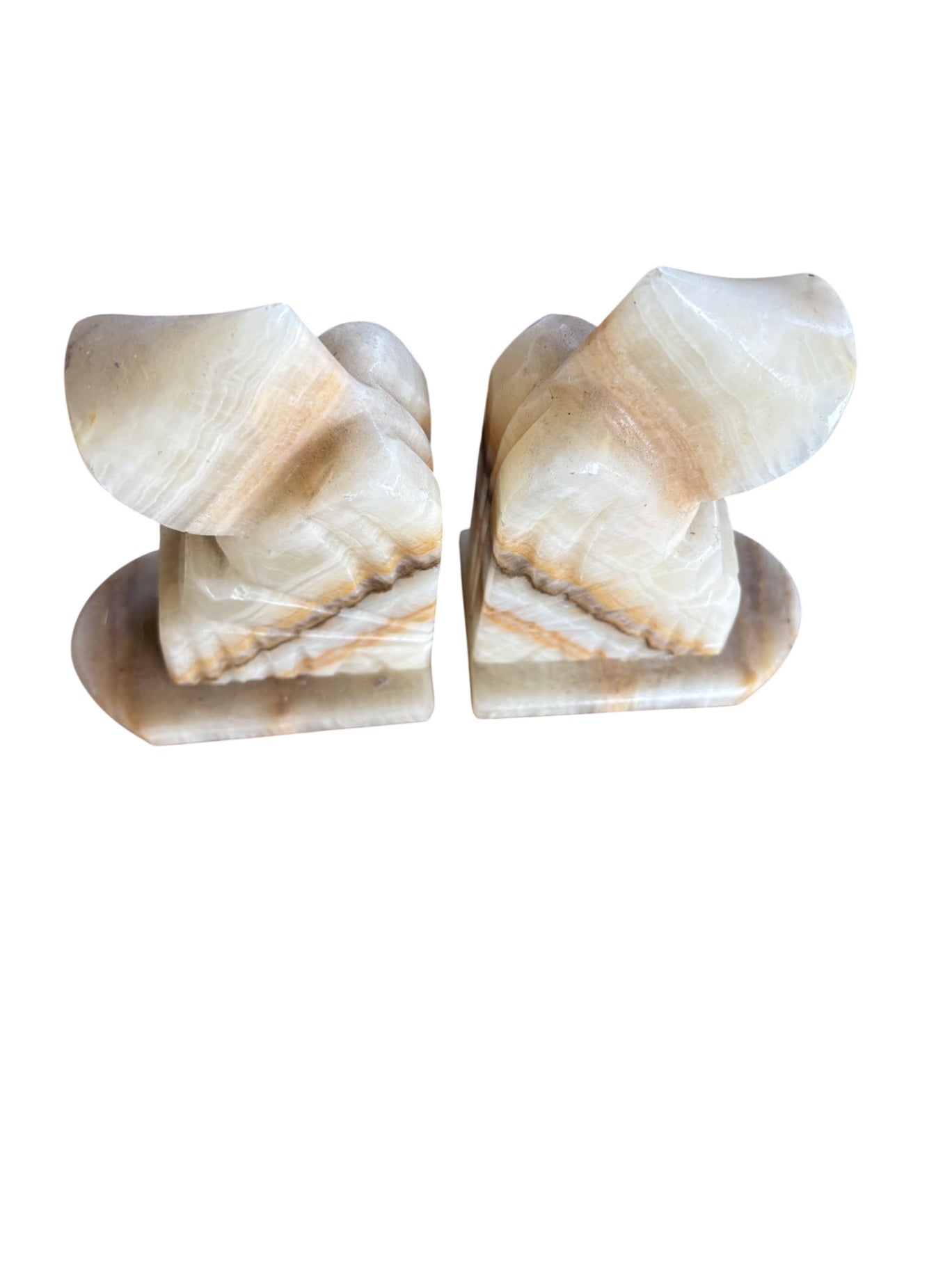 Stone carved bookends