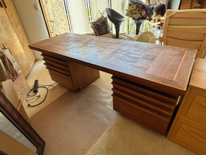 1970s Custom Wooden Desk 77x28