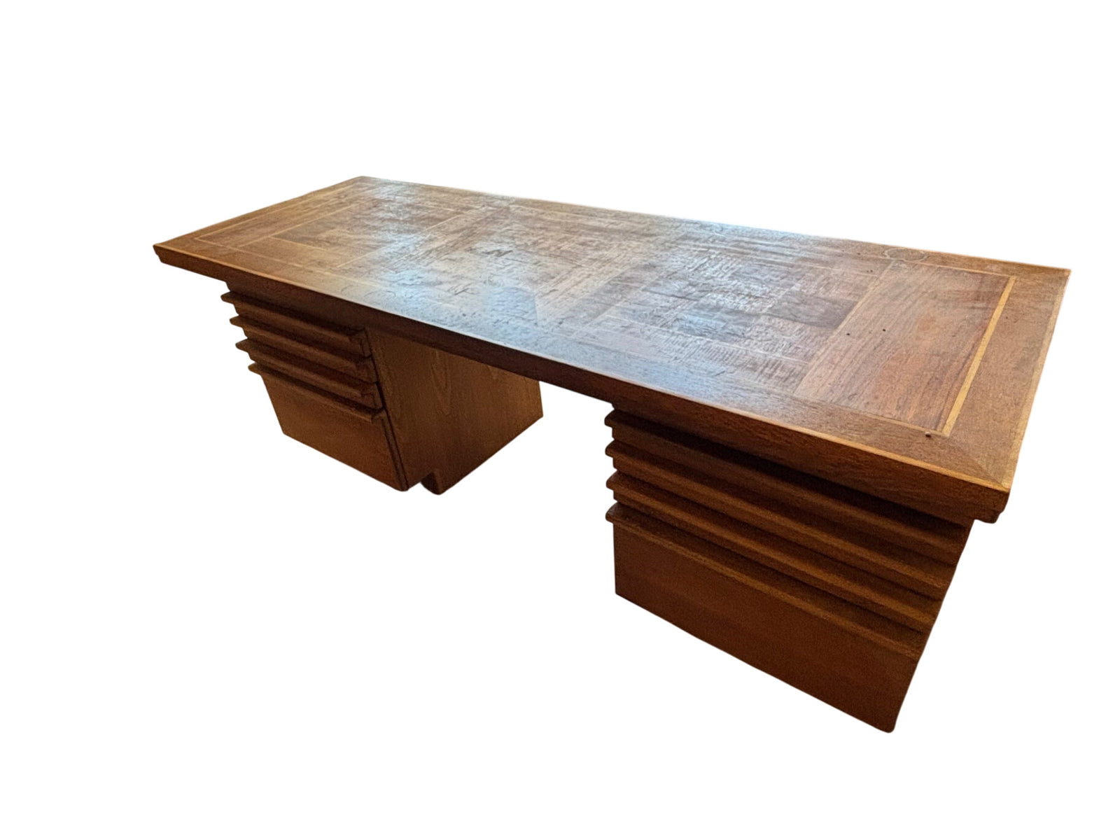 1970s Custom Wooden Desk 77x28