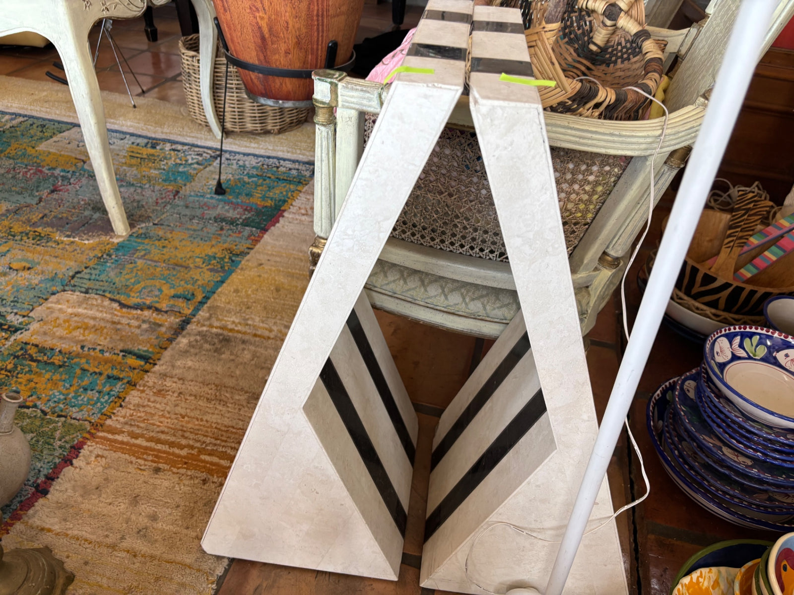 Accent table with glass top