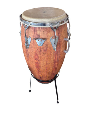 Vintage 1970s/1980s Asian-Import Wood Conga Drum 41x15