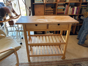 Wooden Kitchen Cart 49.5x35.5