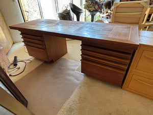 1970s Custom Wooden Desk 77x28