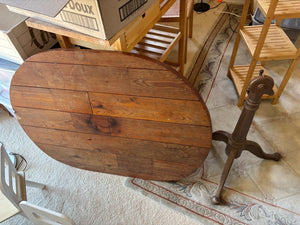 19th-century French country walnut tilt-top 44.5x32
