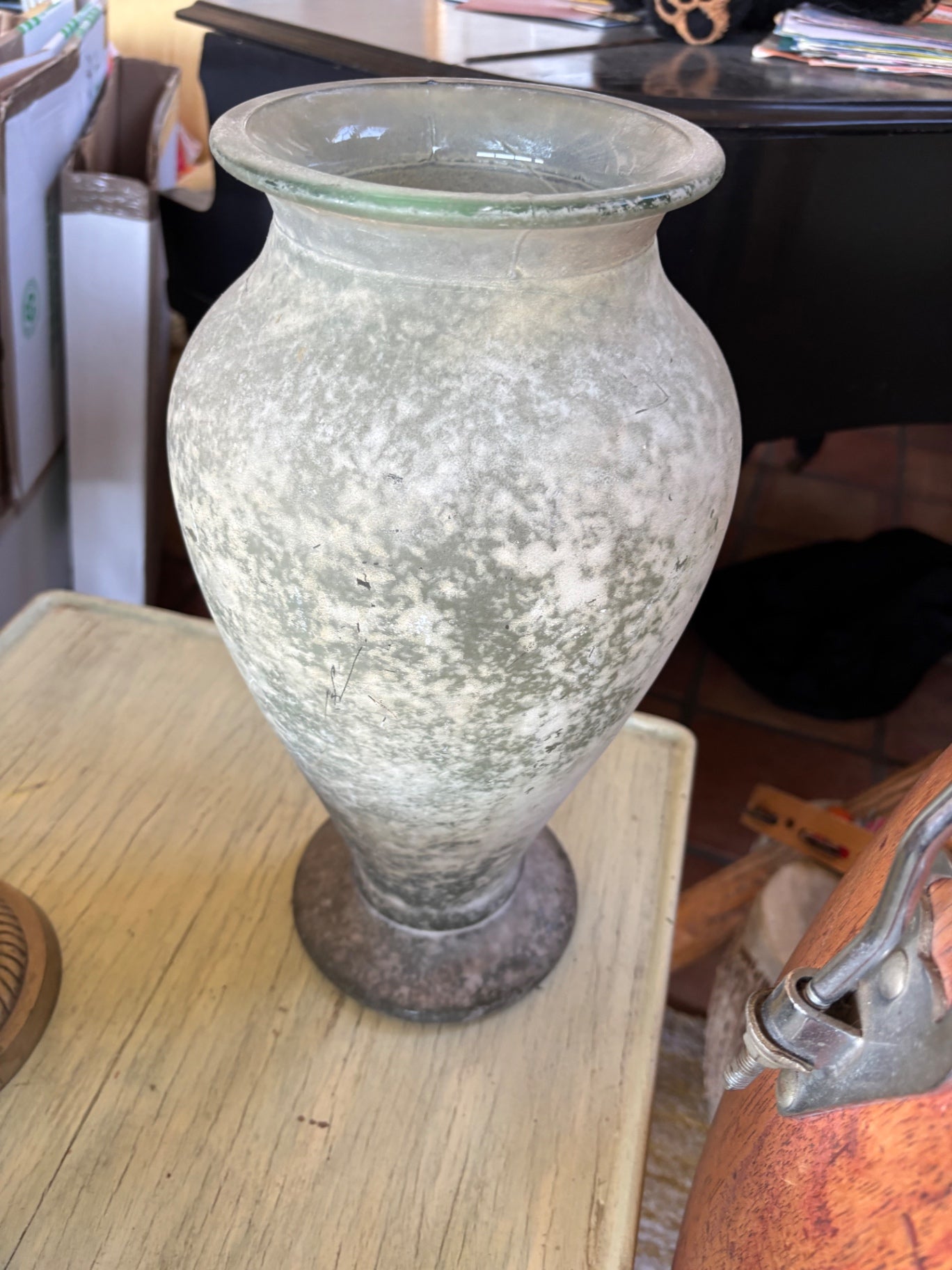 Green vase 8x16