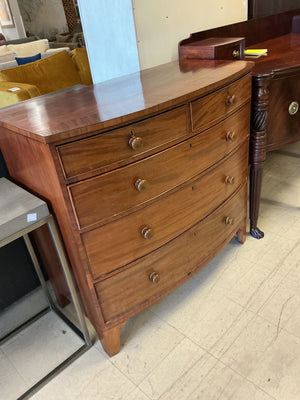 Victorian Mahogany Bow Front Chest Of Drawers 21x42x40