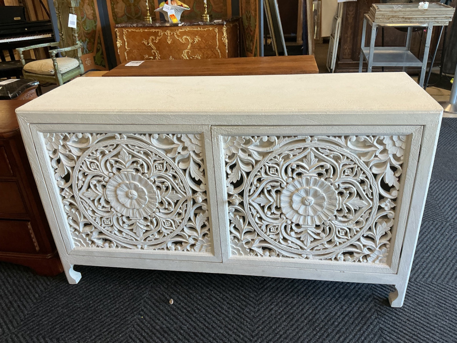 Anthropologie White Console Table 34x20x60
