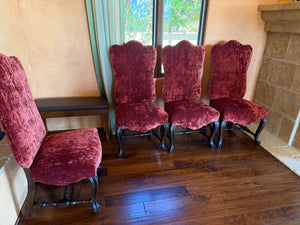 Crushed red chairs