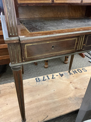 Antique Mahogany Cylinder Roll Top  Desk