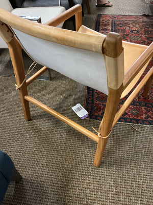 2 Leather Sling Chairs (pair)
