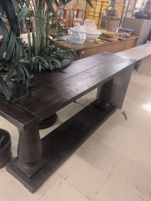 Restoration Hardware Balustrade Wood Console Table 18x71x30