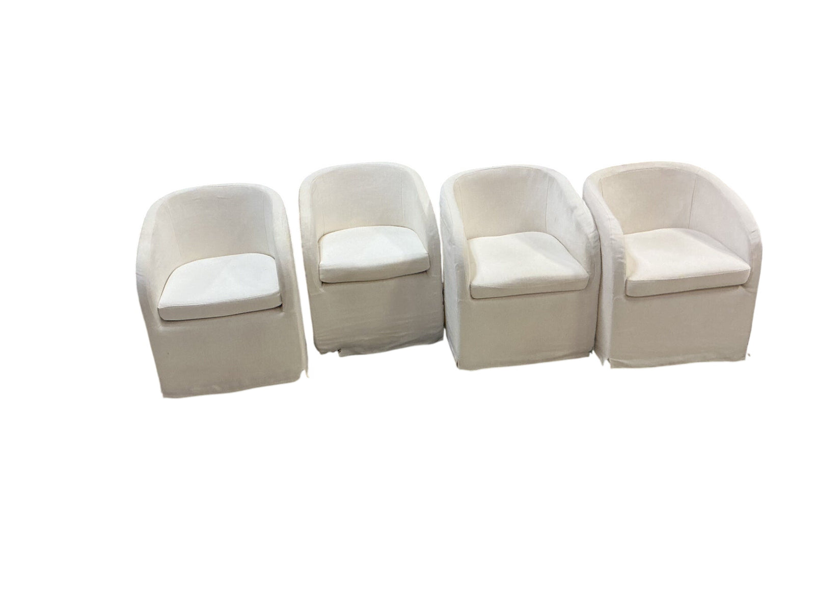 6 Banana Republic Slipcover Caster Chairs (set of 6)