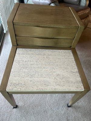 Two Mid century end tables