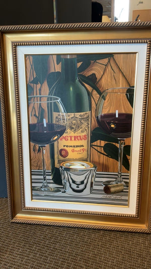 Scott Jacobs Giclee “Petrus 47”. Signed limited edition. 186/245 framed 43 x 32.