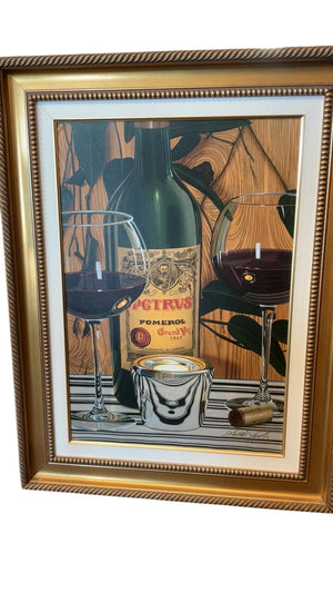 Scott Jacobs Giclee “Petrus 47”. Signed limited edition. 186/245 framed 43 x 32.
