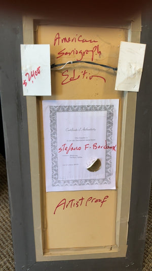 Stefano Ferreri Serigraph Bordeaux 33 x 17 AP