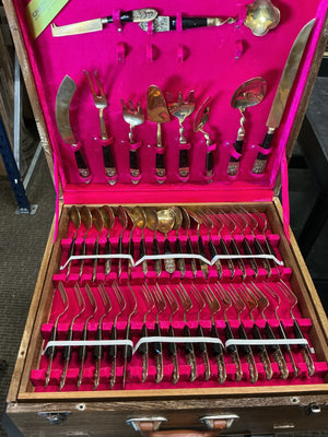 Siam 12 Piece Brass Serving Set