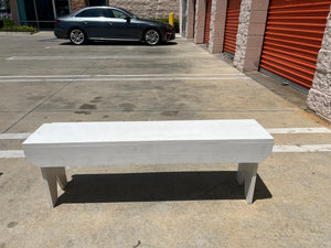White handmade bench