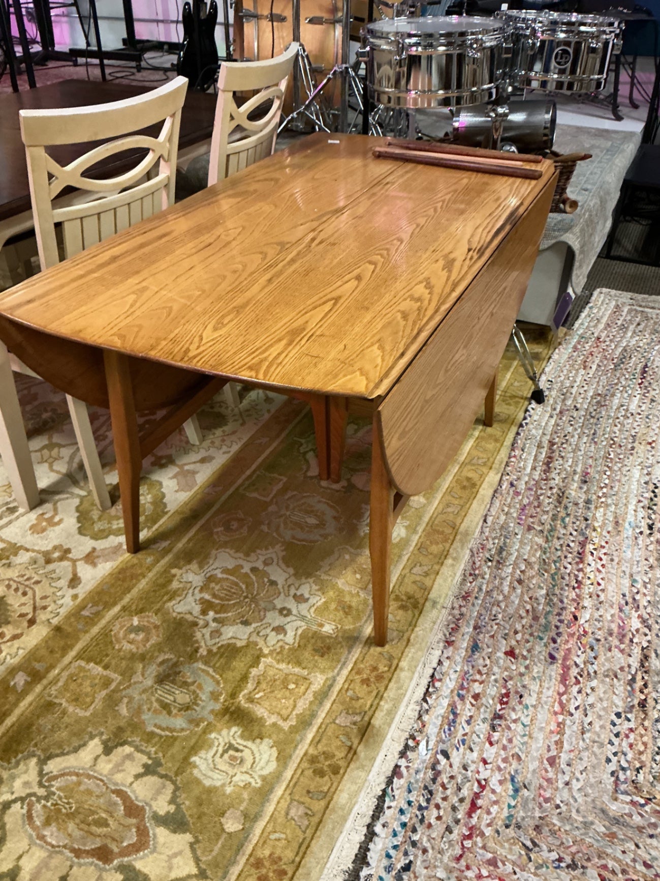 Drop Leaf Dining Table – 66" x 54" x 30"