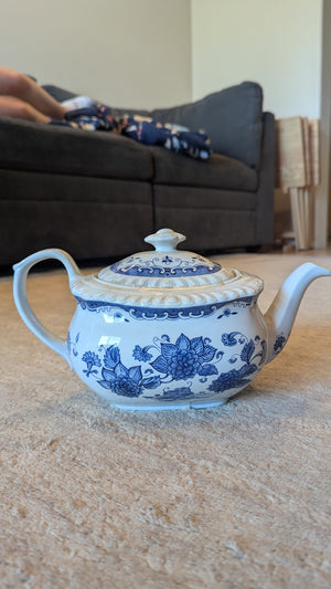 1 porcelain  teapot with strainer 