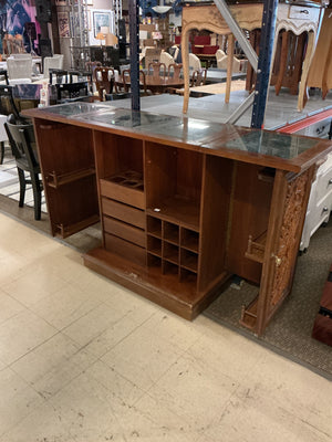 Carved Expandable Bar Cabinet 70x18x40