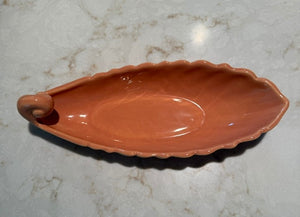 Old Pink glazed 9.5Serving dish