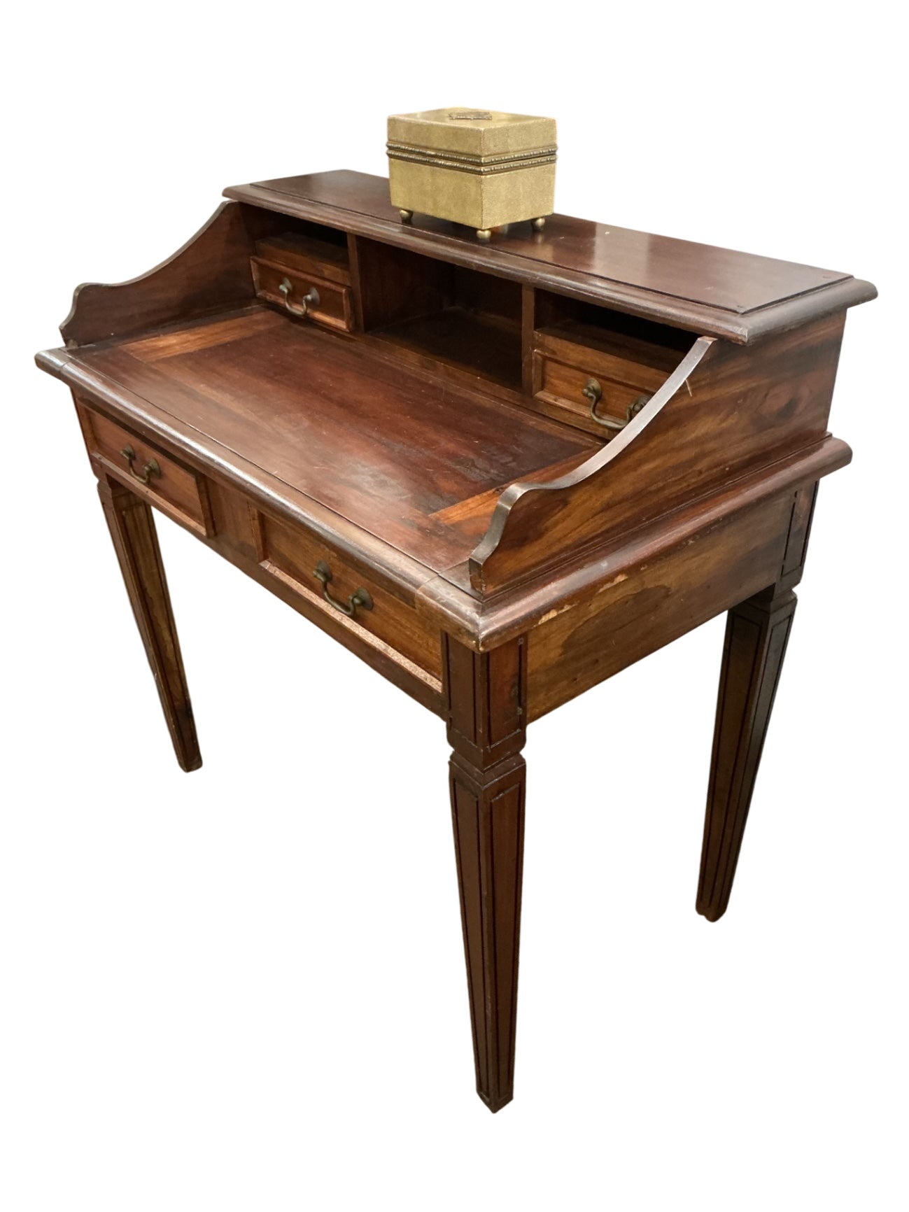 Vintage English Tudor Writing Desk 22x39x38