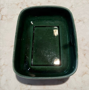 Green ceramic glazed bowl