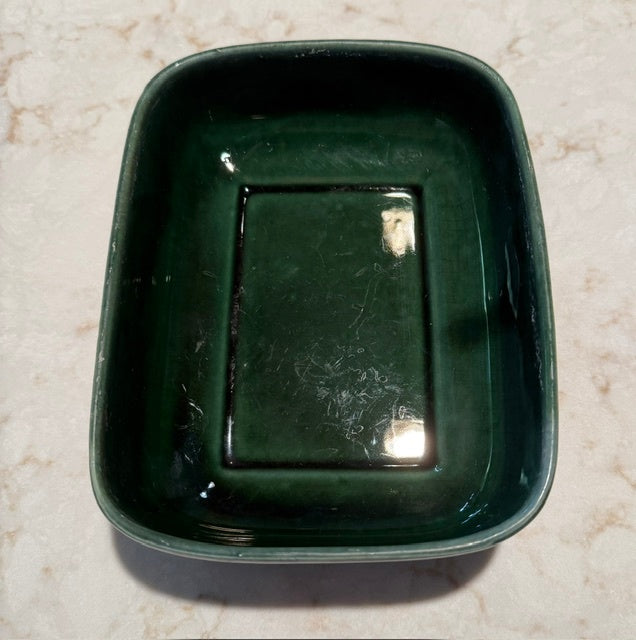 Green ceramic glazed bowl