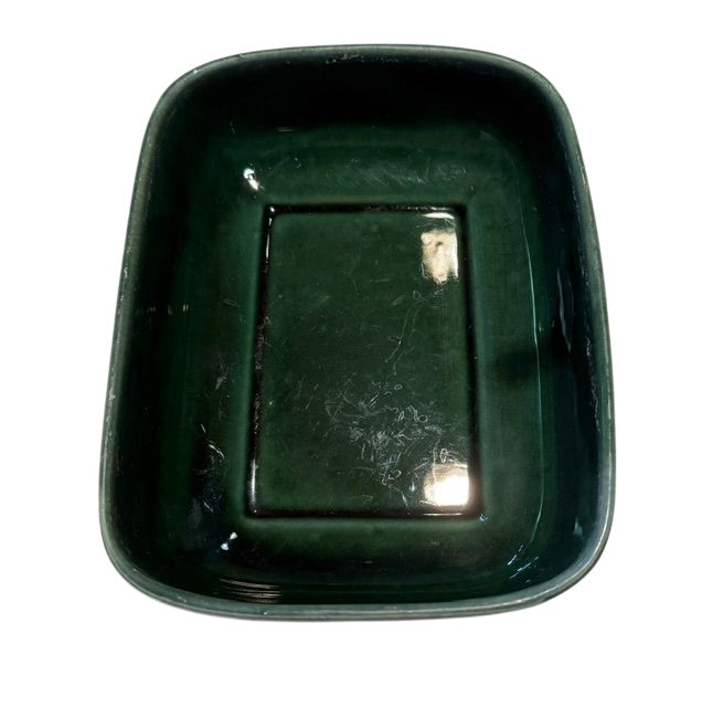 Green ceramic glazed bowl