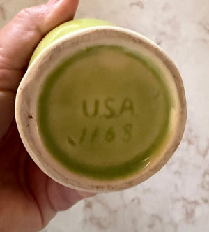 Green glazed vase