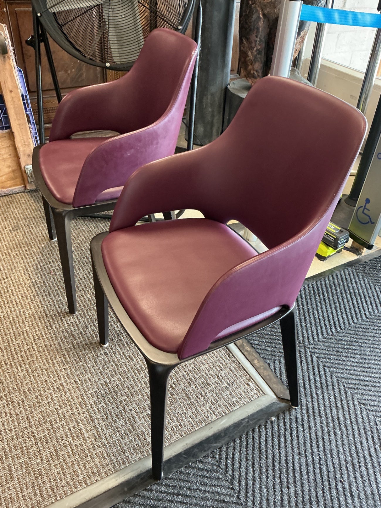 2 Roche Bobois Brio Bridge Chairs (pair)
