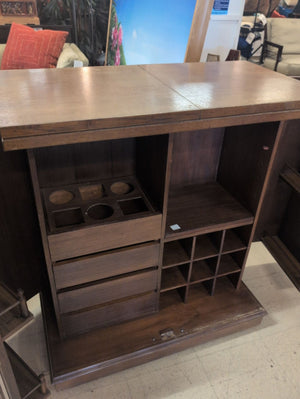 Carved Expandable Bar Cabinet 70x18x40