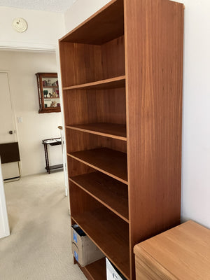 Teak bookcase (14.5" deep)