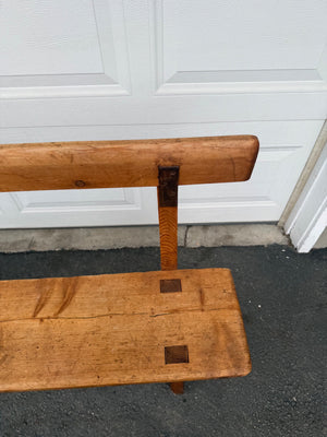 Antique Pine Church Bench  60”x32”x14