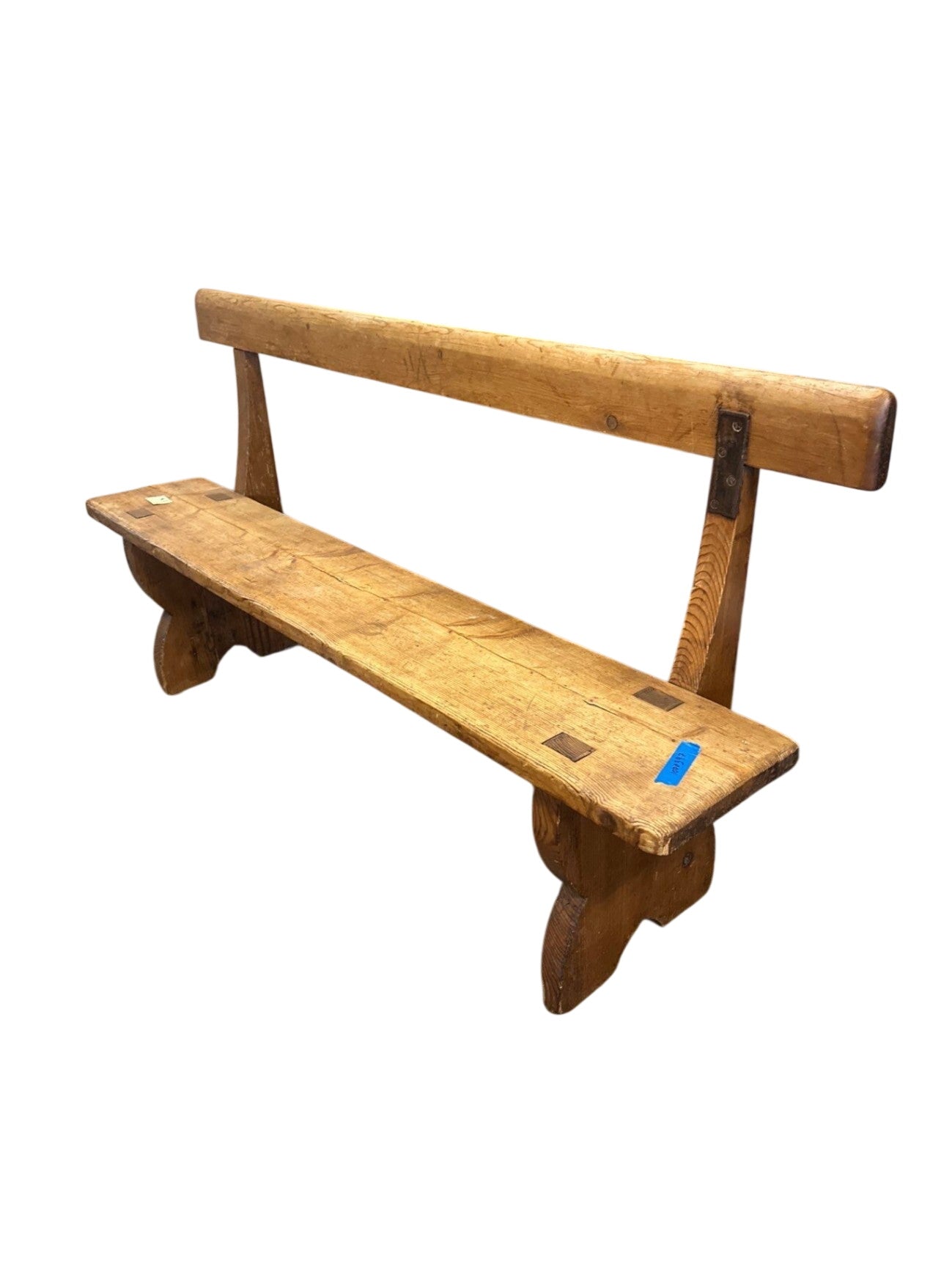 Antique Pine Church Bench  60”x32”x14
