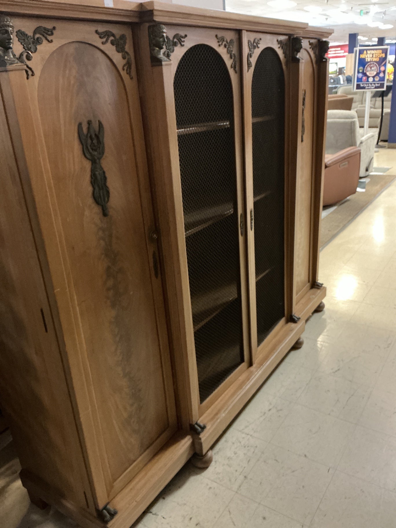 Neoclassical Library Cabinet / Display Bookcase 82x18x70