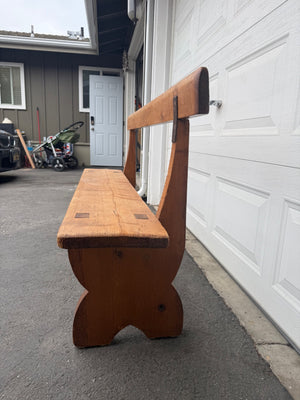 Antique Pine Church Bench  60”x32”x14
