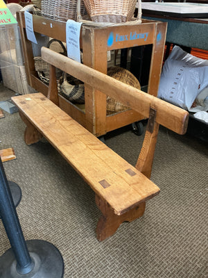 Antique Pine Church Bench  60”x32”x14
